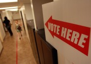 NORWALK, CA - OCTOBER 22:  Voters cast their ballots in early voting at the Los Angeles County Registrar of Voters office on October 22, 2008 in Norwalk, California. With less than two weeks left before the November 4 presidential election, early voting is underway in 31 states including California where Angelenos began casting their votes on October 6.  (Photo by David McNew/Getty Images)
