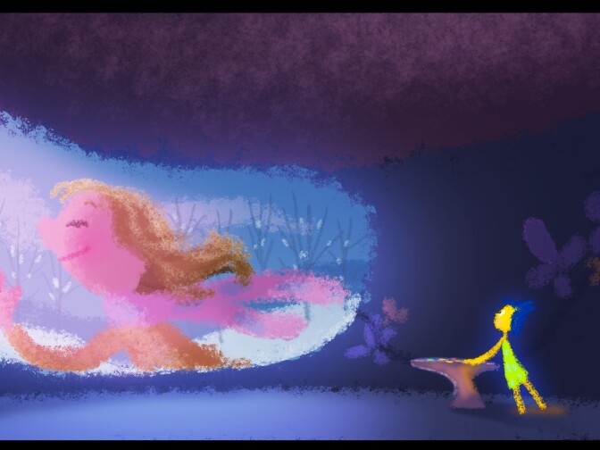 Production art from Pixar's "Inside Out."