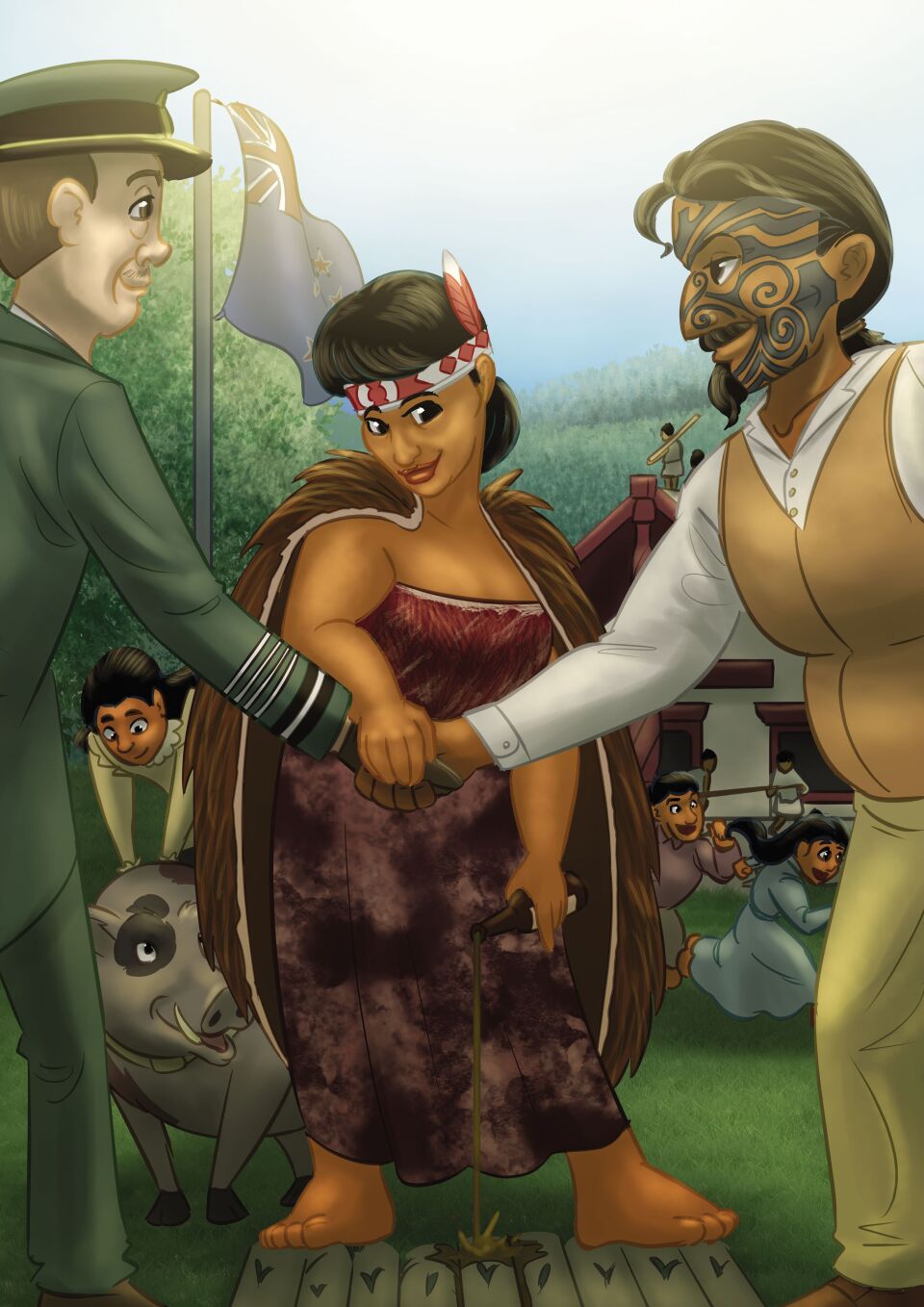 Maori royal Te Puea Herangi, as illustrated by Jason Porath in his blog and new book, "Rejected Princesses."