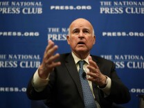 File: Gov. Jerry Brown (D-CA) speaks during an event at the National Press Club April 17, 2018 in Washington, D.C.
