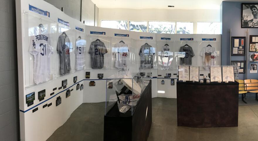 The 2017 National Champion Dodgers' game-worn jerseys