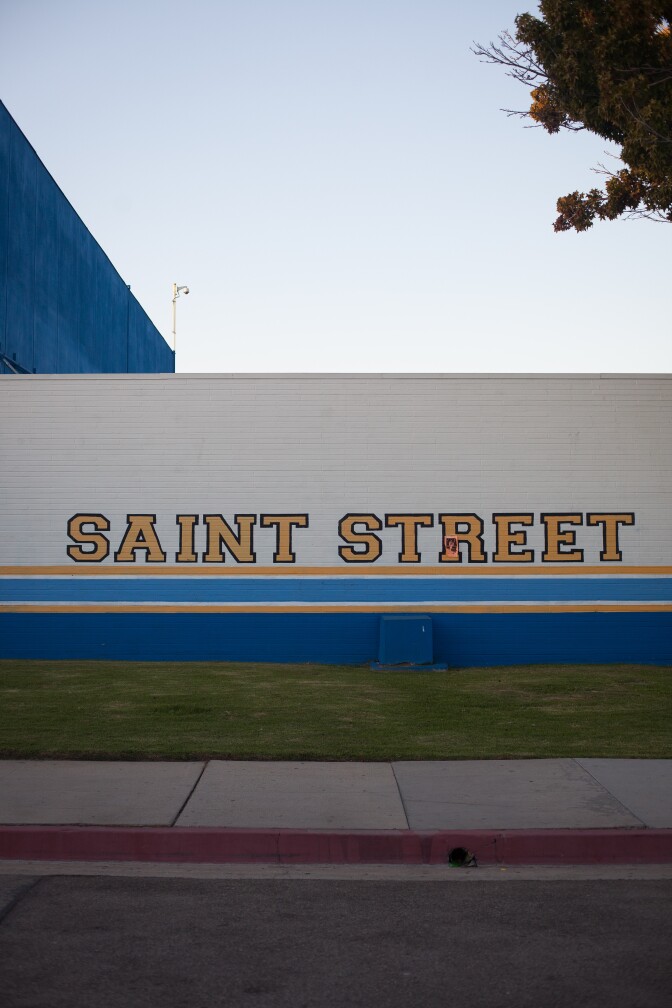A wall at Locke High School in Los Angeles, California on Saturday October 21, 2017.