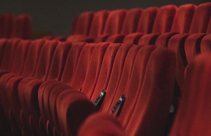 Red movie theater seats