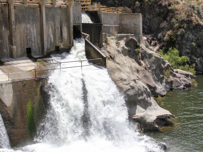 The San Gabriel Dam provides flood protection and hydroelecric power to the San Gabriel Valley in Los Angeles County, California on June 7, 2017.