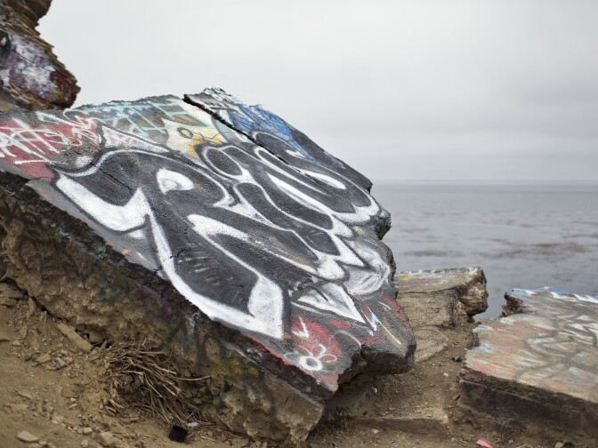 The property is currently closed to the public. Anyone visiting the Sunken City in San Pedro goes through a hole in a fence, past "no trespassing" signs.