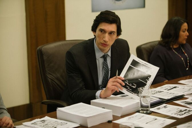 Adam Driver plays Senate investigator Daniel J. Jones in "The Report."