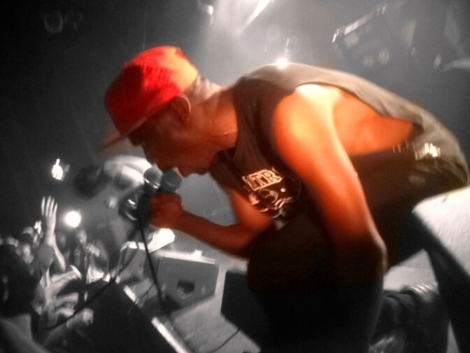 Atari Teenage Riot performing Monday at the Echoplex in Los Angeles. The German electronic trio is among dozens of Coachella acts appearing at smaller venues across the Southland this week.