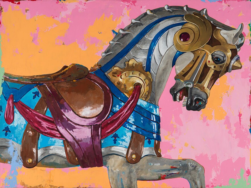 Horses #1, acrylic on canvas, 36 x 48 inches
• Santa Monica Pier (Philadelphia Toboggan Company #62)