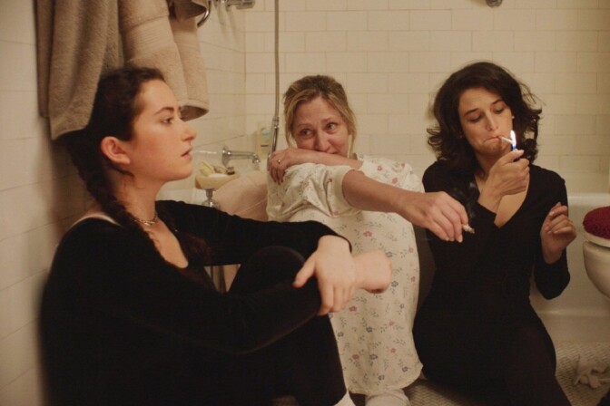 Abbi Quinn (L), Edie Falco and Jenny Slate star in "Landline," directed by Gillian Robespierre. 