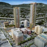 A rendering by Millennium Partners of the proposed 55-story Hollywood high-rises