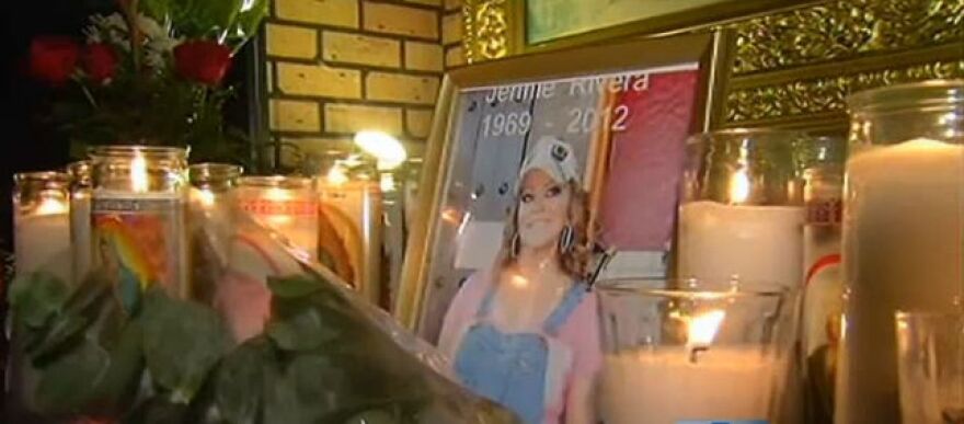 A Jenni Rivera memorial in Lynwood.