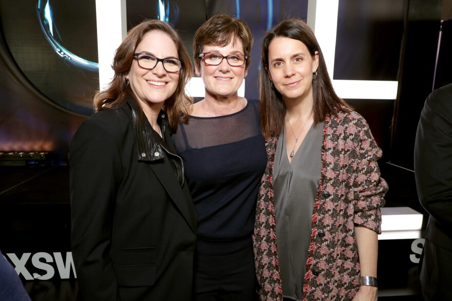 (L-R) Producers Dana Goldberg, Bonnie Curtis and Julie Lynn seen at the SxSW Film Festival premiere of  "Life."