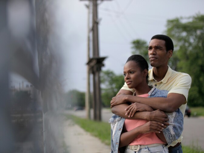 Tika Sumpter and Parker Sawyers in <em>Southside With You</em>.