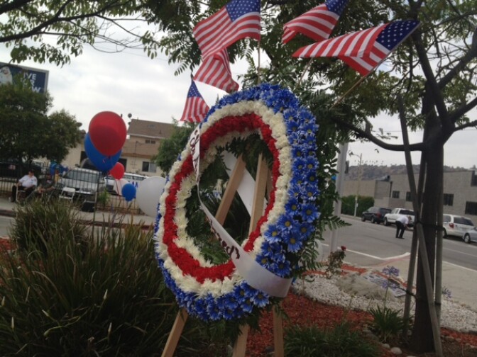 A wreath that reads "You Are Remembered" is placed at the Cypress Park Veterans Memorial for the approximately 270 veteran neighbors honored. 