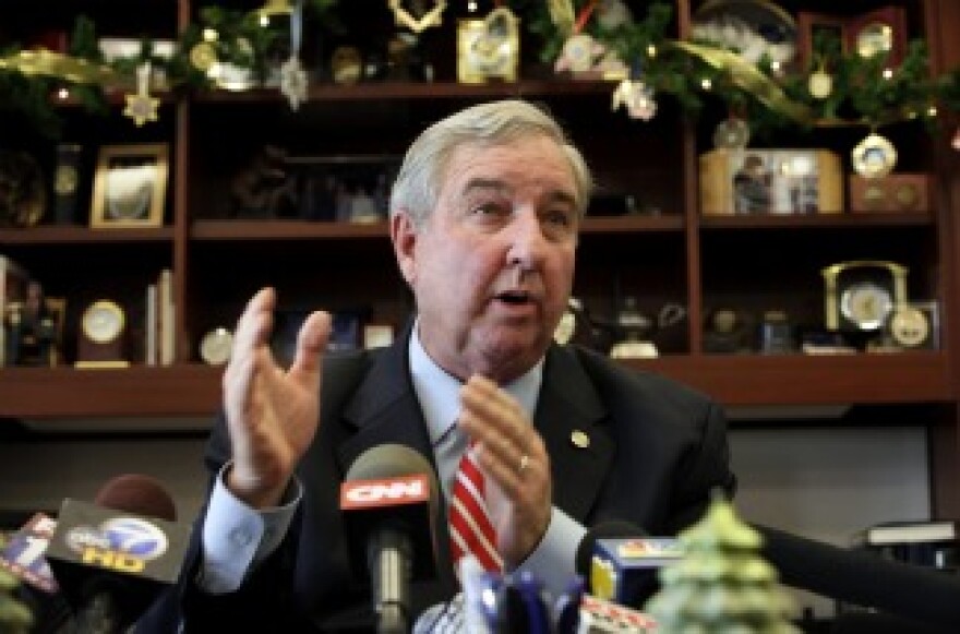Los Angeles District Attorney Steve Cooley speaks to media at a news conference on Dec. 1, 2010. Cooley lost the race for California attorney general.
