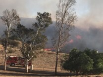 The Liberty Fire burns in Murrieta on Thursday, Dec. 7, 2017.