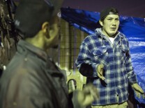 Eighteen-year-old Frank Taylor, right, has been living on Aetna Street near Tyrone Avenue in Van Nuys since May 2016. Taylor was born and raised in Los Angeles.