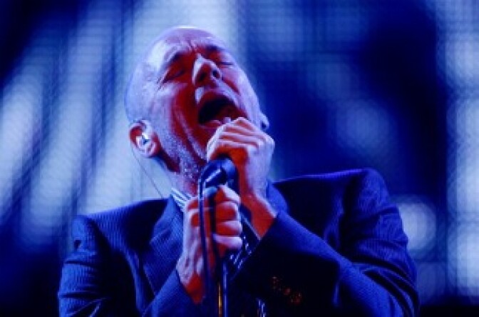 Michael Stipe of REM performs in New Orleans, Louisiana. 