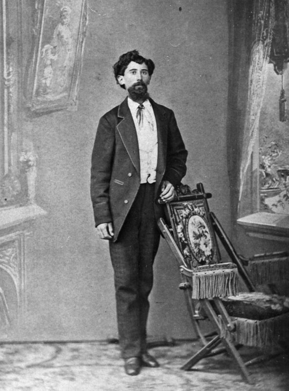 Circa 1880: Portrait of Pedro Lugo, taken at F. Parker's Photographic Parlor in the Downey Block, #65 Main Street in downtown Los Angeles