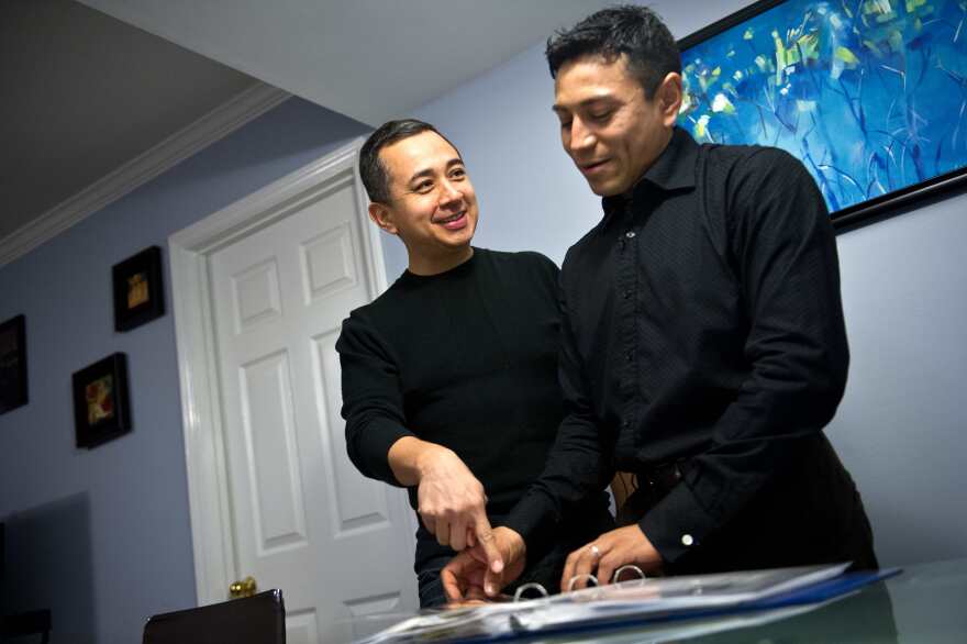 Edwin, a 46-year-old naturalized US citizen from El Salvador, and Rodrigo Martinez, 34, an illegal resident from El Salvador, who have been together for ten years and got married in Washington, DC, in 2011 but for the Federal government, which does not recognize marriage between same-sex couples, they may as well just be housemates. Rodrigo is counting on US President Barack Obama's push for immigration reform to finally be able to become a legal resident. 