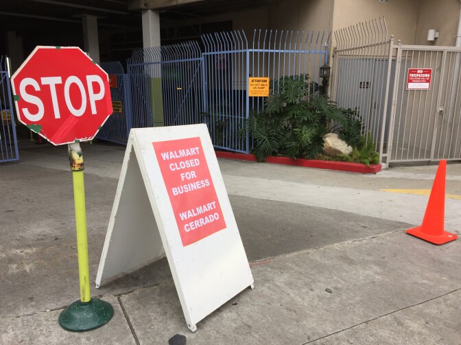 Shoppers visiting the Walmart in Chinatown on Monday were surprised that the store had closed on Sunday.