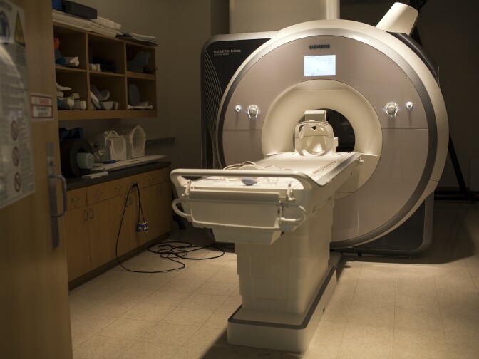 USC's Brain and Creativity Institute is using this magnetic resonance imaging machine as one of two methods of neuroimaging assesmants during a study on the effect of music training on child brain development.