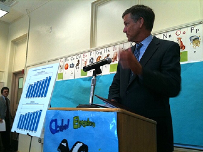 California Superintendent of Public Instruction Jack O'Connell said 2 percent more second through 11th graders scored proficient or better on yearly math and English test scores.