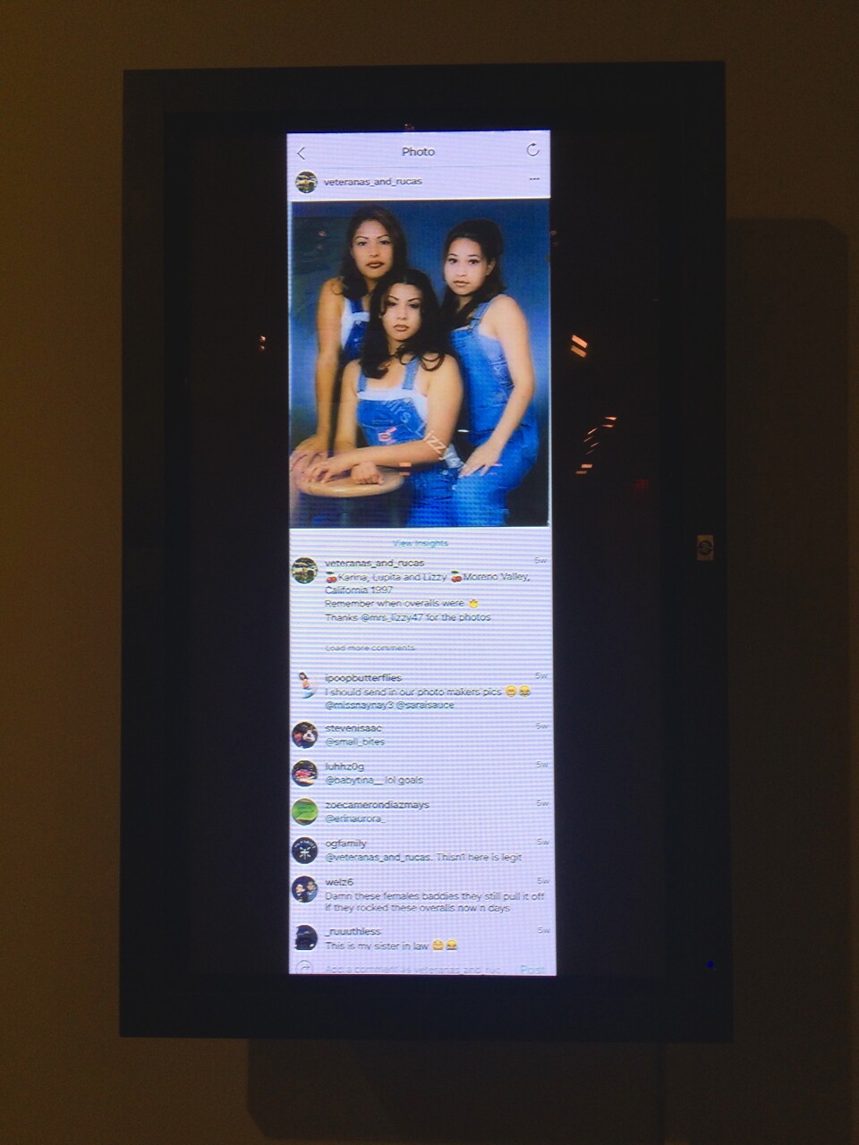 A feed of the Veteranas and Rucas Instagram account, created by Guadalupe Rosales, will be on display at the Tastemakers/Earthshakers art show