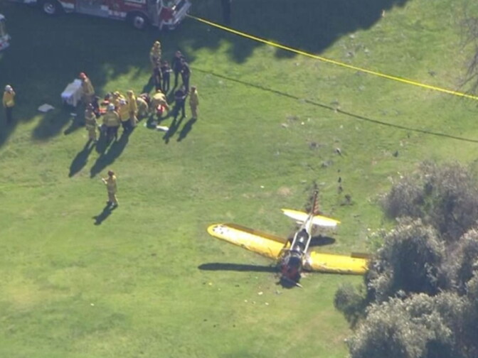 A small plane crashed into a golf course just west of the Santa Monica airport on Thursday, March 5, 2015.