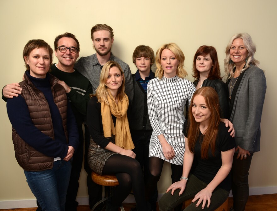 PARK CITY, UT - JANUARY 21:  Cast and crew of "Little Accidents" pose for a portrait during the 2014 Sundance Film Festival at the WireImage Portrait Studio at the Village At The Lift on January 21, 2014 in Park City, Utah.  (Photo by Larry Busacca/Getty Images)