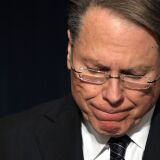 National Rifle Association Executive Vice President Wayne LaPierre calls on Congress to pass a law putting armed police officers in every school in America during a news conference at the Willard Hotel December 21, 2012 in Washington, DC. This is the first public appearance that leaders of the gun rights group have made since a 20-year-old man used a popular assault-style rifle to slaughter 20 school children and six adults at Sandy Hook Elementary School in Newtown, Connecticut, one week ago. 