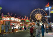 File: Families attend the Los Angeles County Fair.