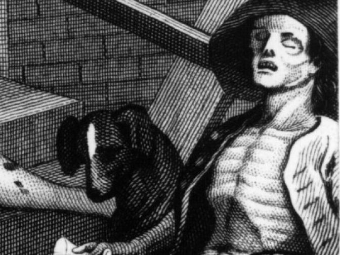 William Hogarth's <em>Gin Lane</em> (1751) was part of a campaign to reduce gin consumption in England.