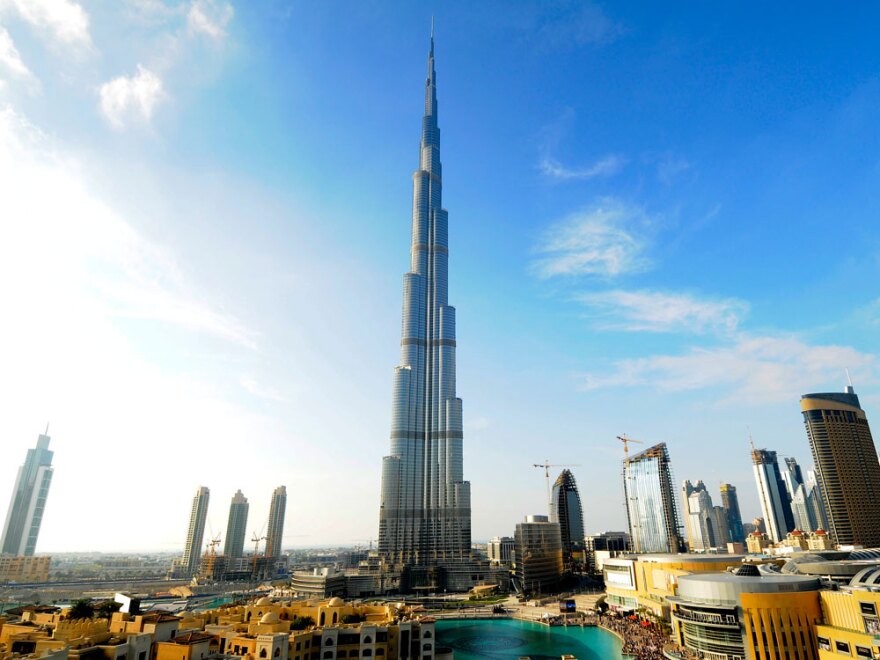 The Burj Khalifa in Dubai has one of the most advanced elevator systems in the world.