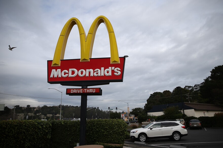 NOVATO, CA - DECEMBER 08:  A sign is posted outside of a McDonald's restaurant on December 8, 2014 in San Rafael, California.  McDonald's reported a worse than expected decline in November global same-restaurant sales.  (Photo by Justin Sullivan/Getty Images)