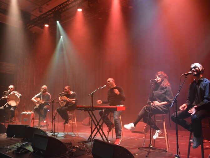 The Great Departed, known as Al-Rahel Al-Kabir in Arabic, play classical music with a modern twist. They play satirical songs, attacking those like the late leader of ISIS.