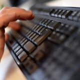 A picture taken on October 17, 2016 shows an employee typing on a computer keyboard at the headquarters of Internet security giant Kaspersky in Moscow. / AFP / Kirill KUDRYAVTSEV / TO GO WITH AFP STORY BY Thibault MARCHAND        (Photo credit should read KIRILL KUDRYAVTSEV/AFP/Getty Images)