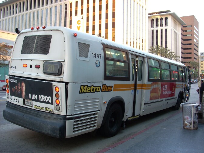 The L.A. City Council voted Tuesday to ban ads for alcoholic beverages on city-owned or city-controlled property, including buses like the one pictured here.
