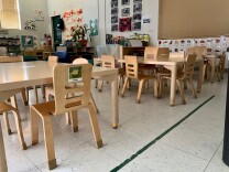 A preschool classroom at the Cal Poly Pomona Children's Center. 