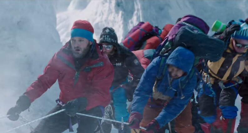 A screen shot from YouTube of the trailer for Universal Pictures' 'Everest.'
