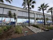 Southwest Airlines planes are parked on a tarmac outside a passenger terminal