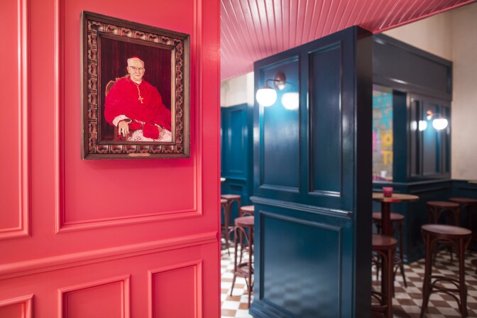 Girl at the White Horse in East Hollywood, which is set to open later this month, is reminiscent of a 1950s living room. The space urges patrons to get close and connect in its many nooks and crannies.