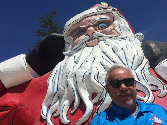 Santa Claus and Mike Barber, Founder and Race Director for Santa to the Sea