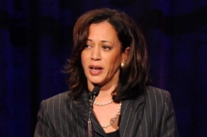 California Attorney General Kamala Harris speaks onstage at the Public Counsel's William O. Douglas Award Dinner on March 18, 2011 in Beverly Hills, California.