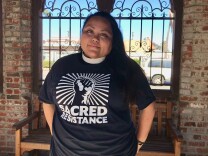 Nancy Frausto, one of the few undocumented priests on DACA, at St. Luke's Episcopal Church where she is associate rector.