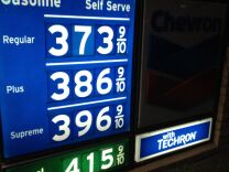 Gasoline prices at a Newport Beach station Wednesday, January 9, 2013. Gas prices have been rising in Southern California the past two weeks. But, in December, the Labor Department said falling gas and food costs pushed down U.S. wholesale prices last month for the third month in a row, the latest evidence inflation is tame.