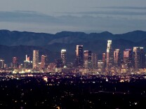 Downtown Los Angeles from Signal Hill near Long Beach, CA