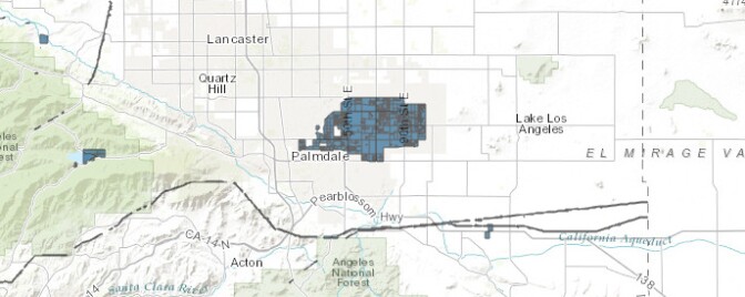 The 17,500 acre site of a airport that was never built in Palmdale. 