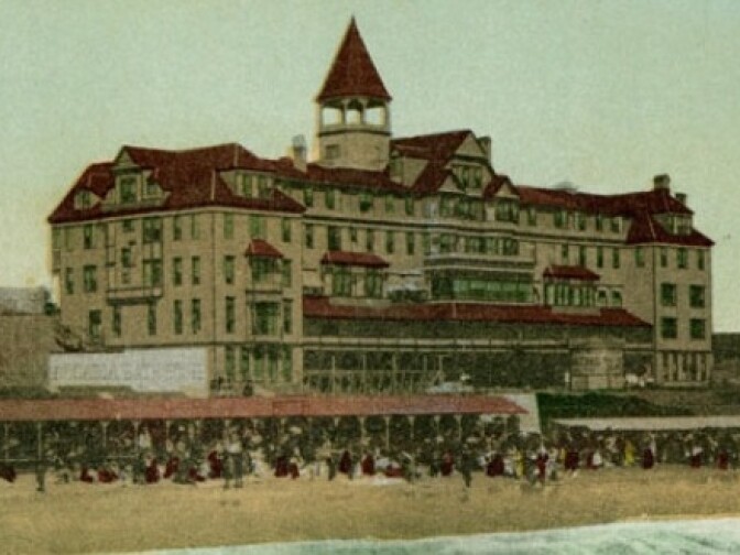 Historic postcard of Arcadia Hotel, Santa Monica