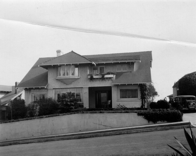Exterior view of the Oesterreich's home in Silver Lake c1937